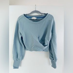 By Anthropologie Cropped twist sweatshirt